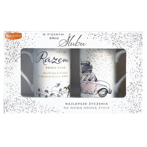 KUBKI W DNIU ŚLUBU TY I JA RAZEM BIAŁE 275ml 2szt