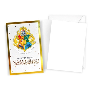 KARTKA ŻYCZENIA WSZYSTKIEGO MAGICZNEGO HARRY POTTER 17x11cm