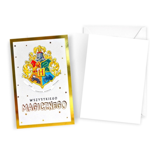 KARTKA ŻYCZENIA WSZYSTKIEGO MAGICZNEGO HARRY POTTER 17x11cm