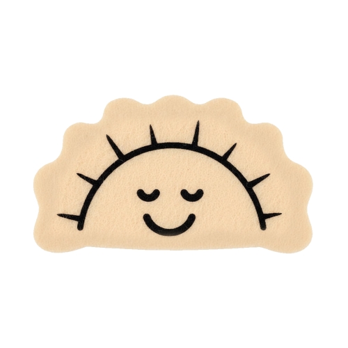 EMBLEMAT PIEROŻEK FILCOWY BEŻOWY 7,5x4cm