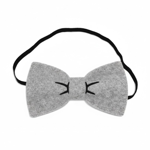 MUCHA Z GUMKĄ FILCOWA MELANŻOWY SZARY