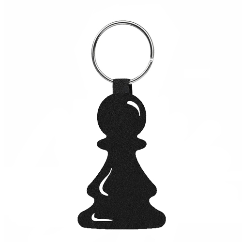 BRELOK FIGURA SZACHOWA PIONEK FILCOWY CZARNY