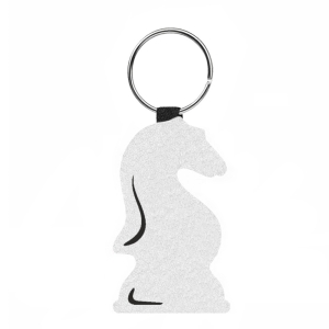 BRELOK FIGURA SZACHOWA SKOCZEK FILCOWY BIAŁY