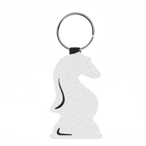 BRELOK FIGURA SZACHOWA SKOCZEK FILCOWY BIAŁY