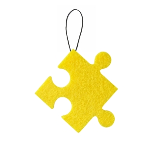ZAWIESZKA PUZZELEK FILCOWA ŻÓŁTA 5,5cm