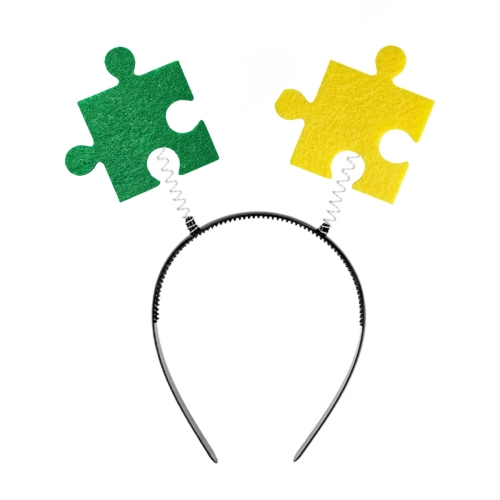 OPASKA PUZZELKI FILCOWA ŻÓŁTO-ZIELONA 5,5cm