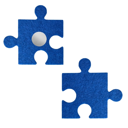 MAGNES PUZZELEK FILCOWY NIEBIESKI 5,5cm