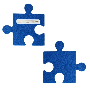 PRZYPINKA PUZZELEK FILCOWA NIEBIESKA 5,5cm