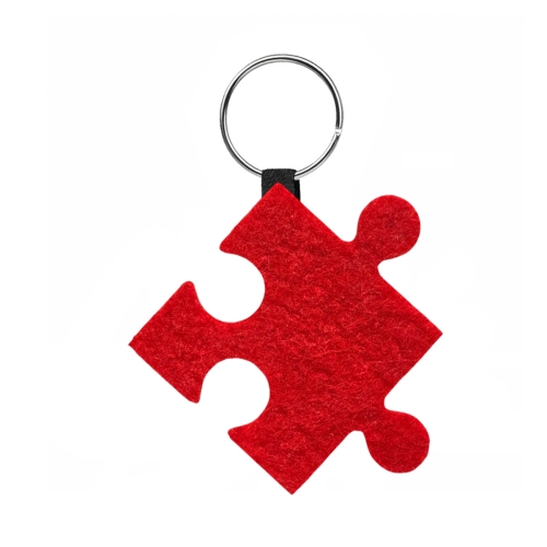 BRELOK PUZZELEK FILCOWY CZERWONY 5,5cm