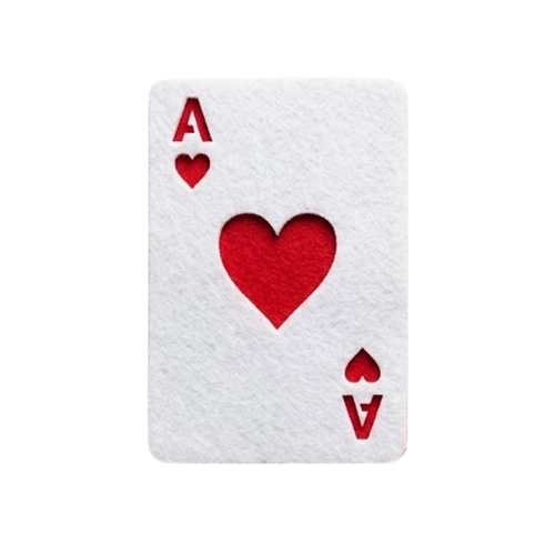 EMBLEMAT KARTA AS KIER FILCOWY BIAŁO-CZERWONY 5,5x4cm