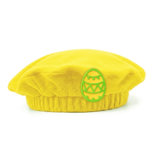 BERET PISANKA POLAROWY ŻÓŁTO-ZIELONY