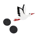 BERET BOCIAN POLAROWY BIAŁY