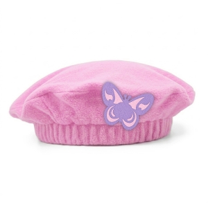 BERET MOTYLEK POLAROWY RÓŻOWO-FIOLETOWY