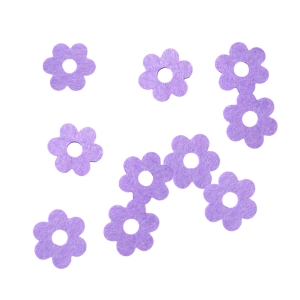 KONFETTI KWIATKI FILCOWE FIOLETOWE 10szt