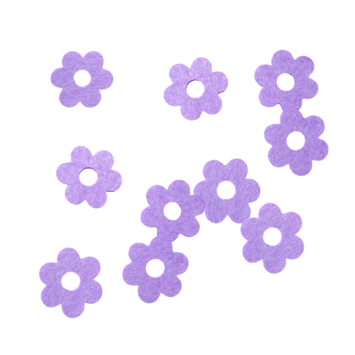 KONFETTI KWIATKI FILCOWE FIOLETOWE 10szt