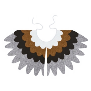 STRÓJ PELERYNA WRÓBEL BRĄZOWO-SZARA 93x43cm