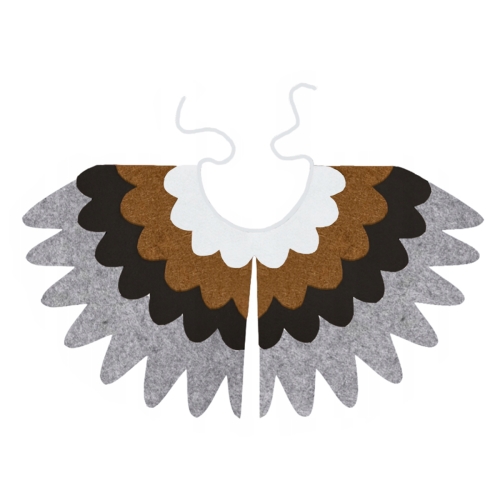 STRÓJ PELERYNA WRÓBEL BRĄZOWO-SZARA 93x43cm