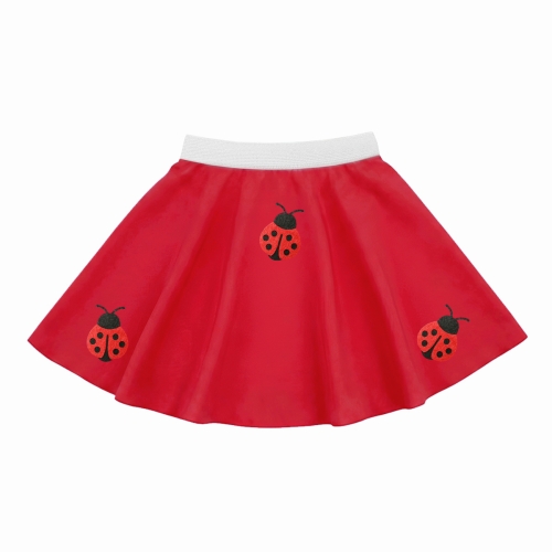 SPÓDNICZKA BIEDRONKI PONGEE CZERWONA S/M