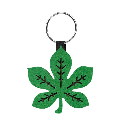 BRELOK LIŚĆ KASZTANOWCA FILCOWY ZIELONY