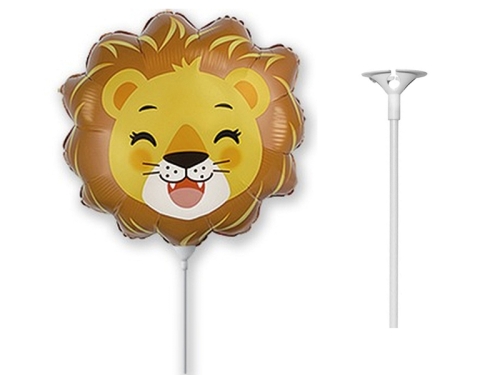 BALON LEW BRĄZOWY 14'' 36cm + PATYK