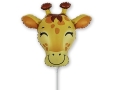 BALON ŻYRAFA BRĄZOWY 14'' 36cm + PATYK