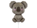 BALON MIŚ KOALA SZARY 14'' 36cm + PATYK