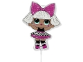 BALON DIVA LOL SURPRISE RÓŻOWY 14'' 36cm + PATYK