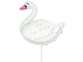BALON ŁABĘDŹ BIAŁY 14'' 36cm + PATYK