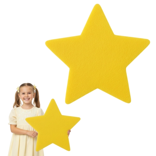 MAXI FRONT GWIAZDKA FILCOWA ŻÓŁTA 38x36cm