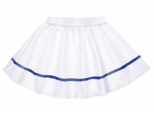 SPÓDNICZKA PONG BIAŁA LAM. NIEBIESKA L