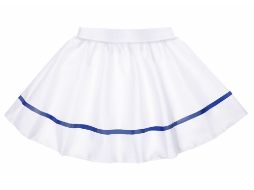 SPÓDNICZKA PONG BIAŁA LAM. NIEBIESKA XL