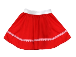 SPÓDNICZKA KORONKA PONGEE CZERWONA XL