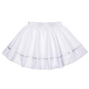 SPÓDNICZKA PONG BIAŁA LAM. SREBRNA S