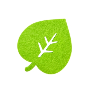 FRONT LIŚĆ SERCE ŚREDNI JASNOZIELONY 6,5x5,5cm