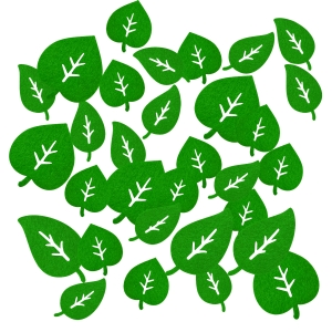 ZESTAW LIŚCI WIOSENNYCH CIEMNOZIELONY MIX 36szt