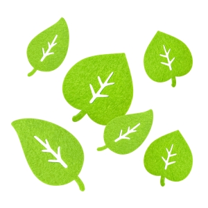 ZESTAW LIŚCI WIOSENNYCH JASNOZIELONY MIX 6szt