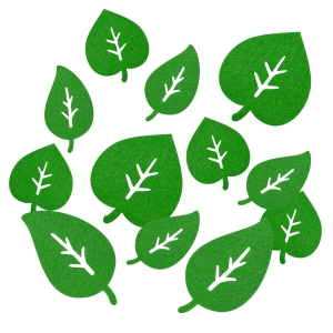 ZESTAW LIŚCI WIOSENNYCH CIEMNOZIELONY MIX 12szt