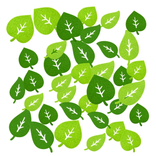 ZESTAW LIŚCI WIOSENNYCH JASNO/CIEMNOZIELONY MIX 36szt