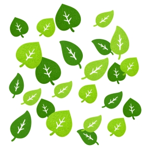 ZESTAW LIŚCI WIOSENNYCH JASNO/CIEMNOZIELONY MIX 24szt