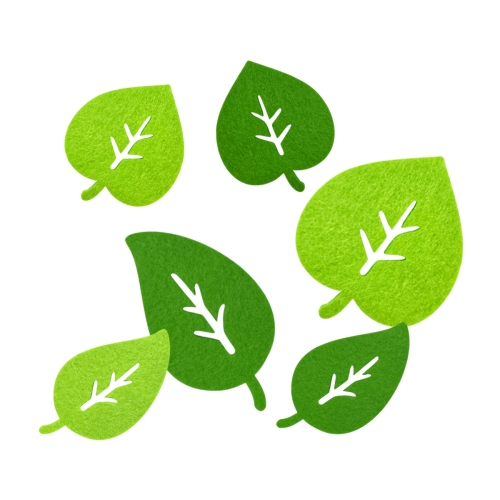 ZESTAW LIŚCI WIOSENNYCH JASNO/CIEMNOZIELONY MIX 6szt