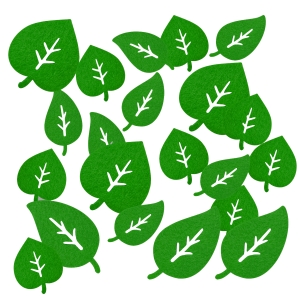 ZESTAW LIŚCI WIOSENNYCH CIEMNOZIELONY MIX 24szt