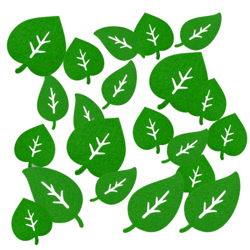 ZESTAW LIŚCI WIOSENNYCH CIEMNOZIELONY MIX 24szt