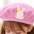 BERET KRÓLICZEK POLAROWY RÓŻOWY