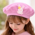 BERET KRÓLICZEK POLAROWY RÓŻOWY