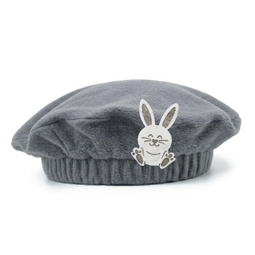 BERET KRÓLICZEK POLAROWY SZARY