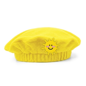 BERET SŁONECZKO POLAROWY ŻÓŁTY