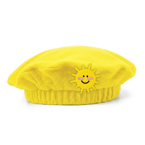 BERET SŁONECZKO POLAROWY ŻÓŁTY
