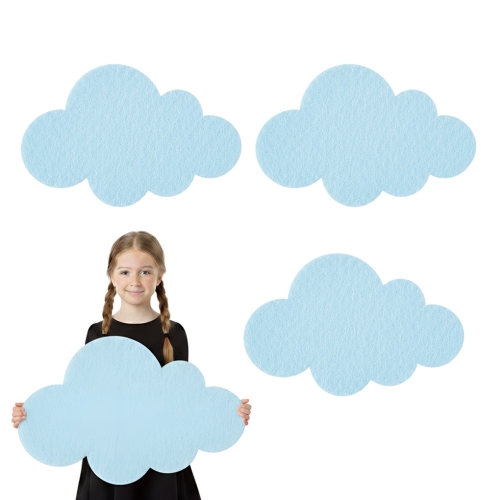 ZESTAW MAXI FRONTÓW CHMURKI FILCOWY BŁĘKITNY 55x36cm 3szt