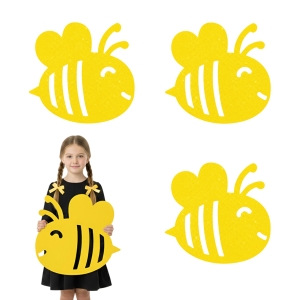 ZESTAW MAXI FRONTÓW PSZCZÓŁKA FILCOWY ŻÓŁTY 37x36cm 3szt