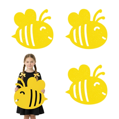 ZESTAW MAXI FRONTÓW PSZCZÓŁKA FILCOWY ŻÓŁTY 37x36cm 3szt